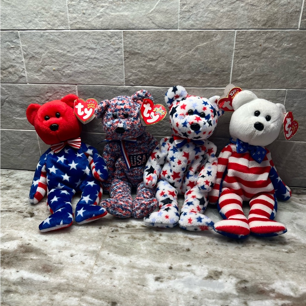 Beanie Babies Patriotic Bear Bundle